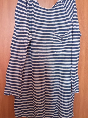 H&M women's blouse like new, white and blue, size S