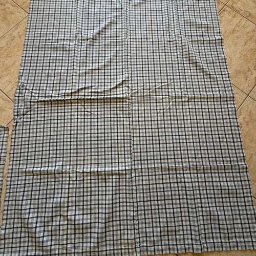 Handmade vintage tablecloth and 7 napkins used, 100% cotton