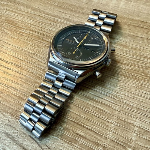 Seiko Vintage Chronograph Jumbo 6138-3003 like new, black