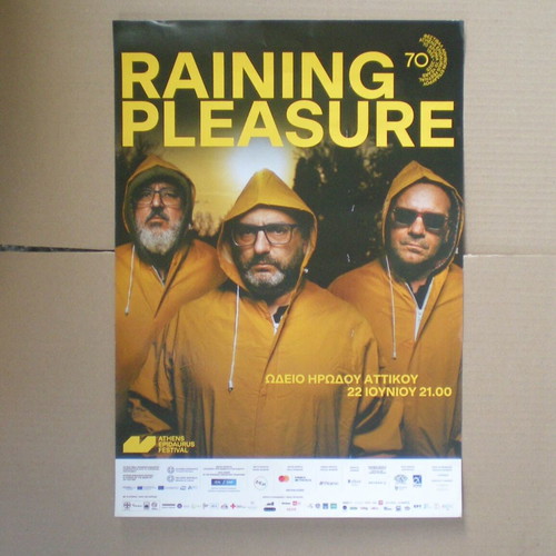 Raining Pleasure promo concert poster at Herodeion like new