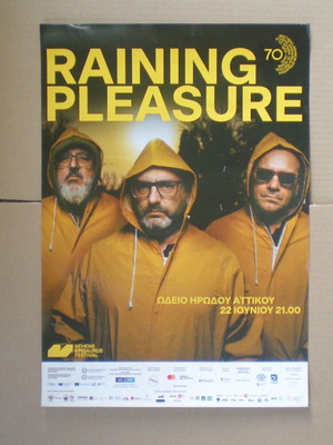 Raining Pleasure promo concert poster at Herodeion like new