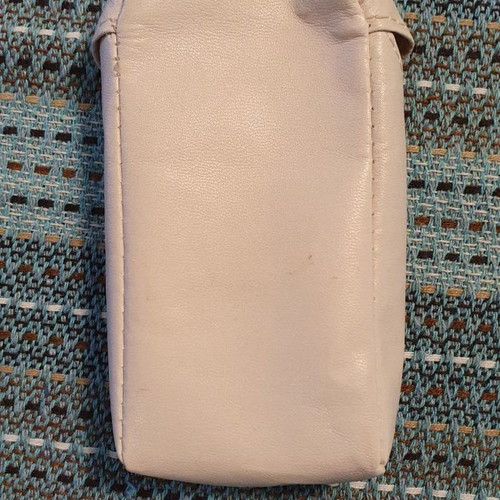 Cigarette pack case soft, white leatherette