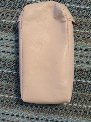Cigarette pack case soft, white leatherette