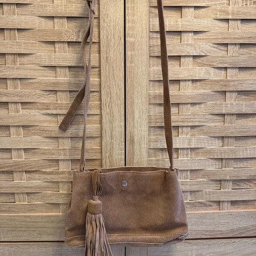 Suede Zara crossbody bag like new, beige