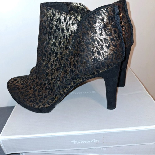 Tamaris animal boots new, anatomical, gold