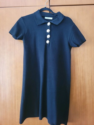 Zara Black Dress Like New With Pearl Buttons Size L