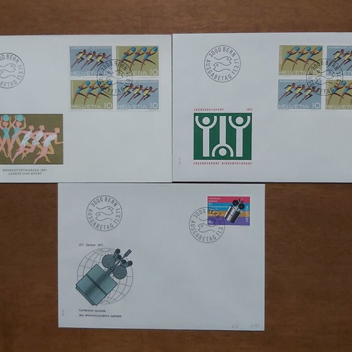 Switzerland FDC lot used, 15 covers from the 70s