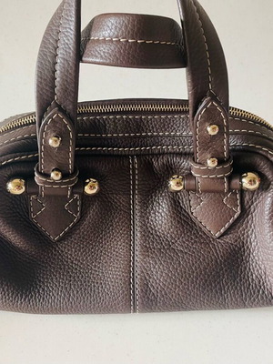 Lancel Paris leather handbag, vintage, brown