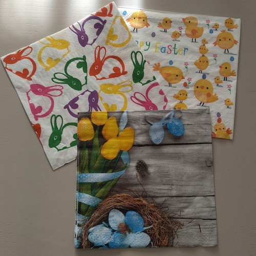 Easter napkins new for collection and decoupage