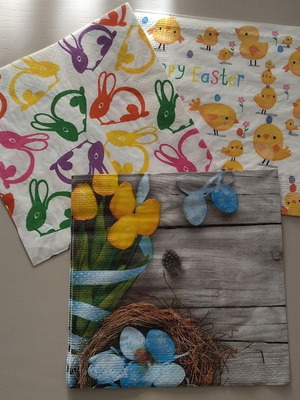 Easter napkins new for collection and decoupage