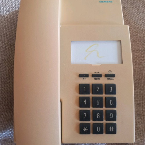 Siemens vintage home phone used, wired without cable
