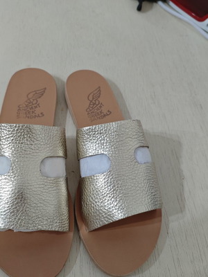 Ancient Greek Sandals Apteros σαγιονάρες πλατινένιες καινούργιες