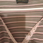 Sarah Lawrence blouse used, size L, lace detail, slim fit