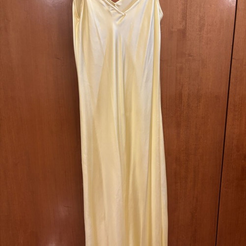 ZARA long satin slip dress, size M, cream champagne