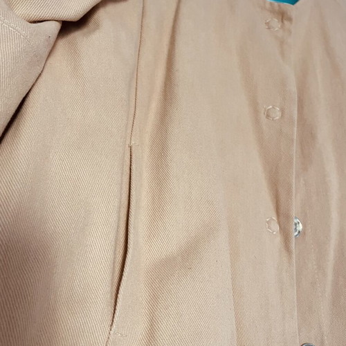 Vicolo denim jacket like new, beige and pink, wide fit, elbow sleeves