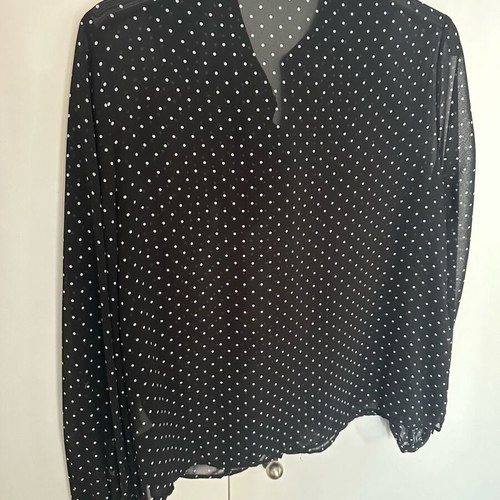 Zara polka dot shirt with ruffles like new