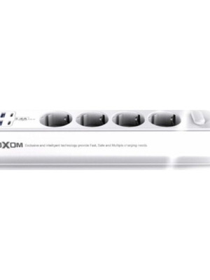 Moxom power strip 4 outlets with 6 USB ports and 2m cable new