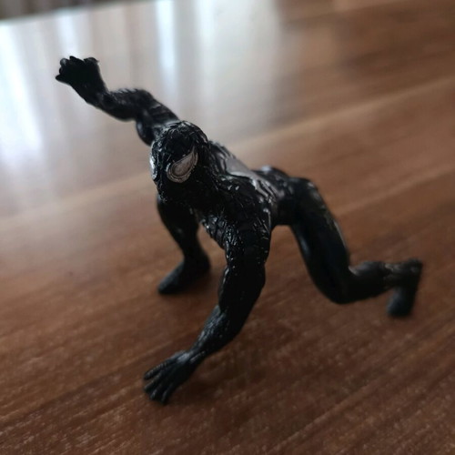 Spiderman black suit figure used, 8cm height, Marvel