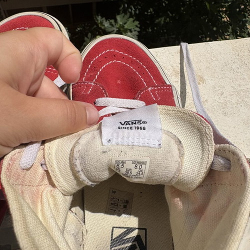 Vans high sneakers, red, size 38.5