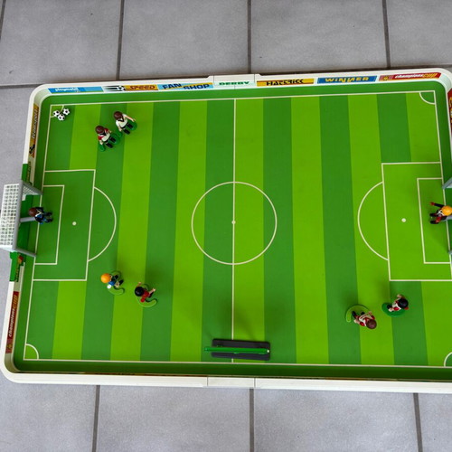 Playmobil football field toy used, authentic collectible