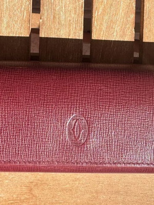 Cartier θήκη γυαλιών Must de Cartier vintage, σαν καινούργιο, μπεζ και μπορντό