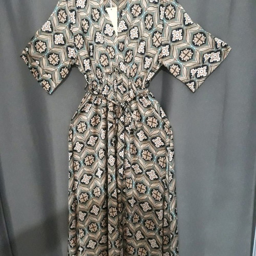 Plus Size Γυναικείο Φόρεμα σατέν XXL - XXXL κοντομάνικο, μακρύ, καινούργιο, με λάστιχο