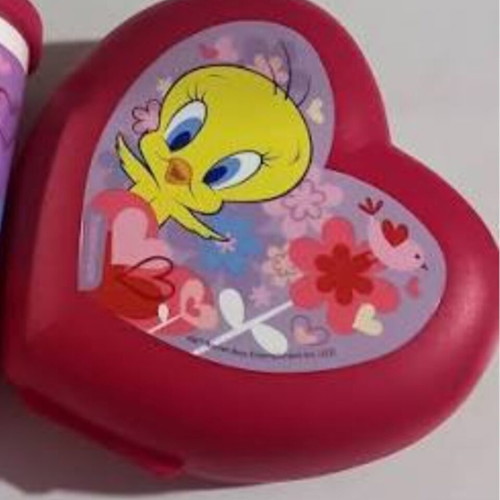 Looney Tunes Heart Tupperware Snack Box new