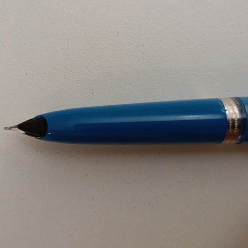 Blue/sea blue pen used, 13.7 cm length