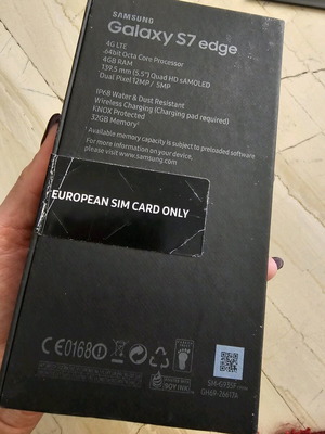 S7 Edge box like new, box only