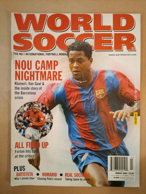 World Soccer Magazine March 2003 English Edition like new