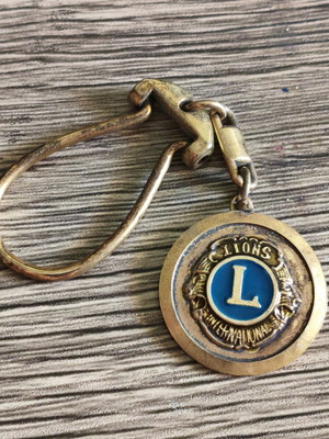 Vintage Lions Clubs International keychain used