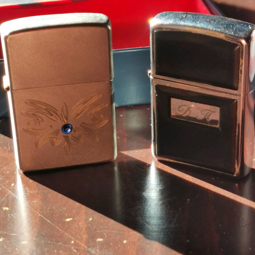 Zippo lighters used, set of 2 vintage collectible