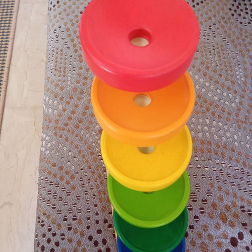 Wooden marble run tower like new