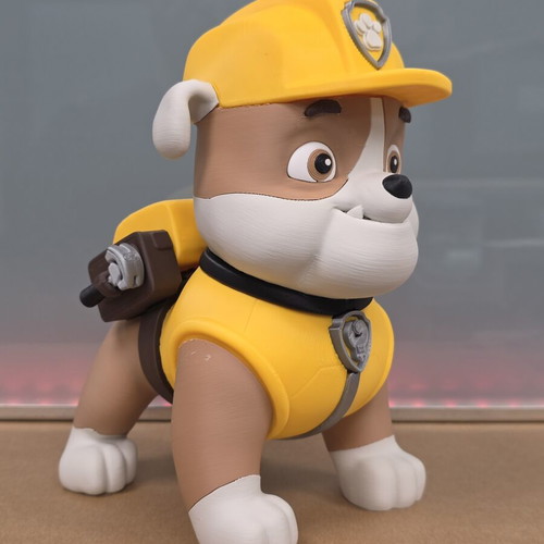 3D Figure Rubble Paw Patrol made to order