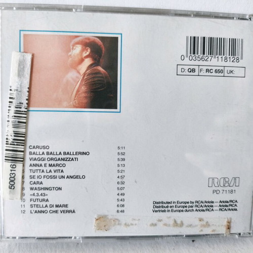 Lucio Dalla Dallamericaruso CD like new