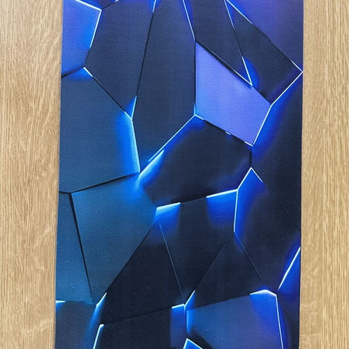 Xxl Gaming Mouse Pad desk mat like new, blue geometric design