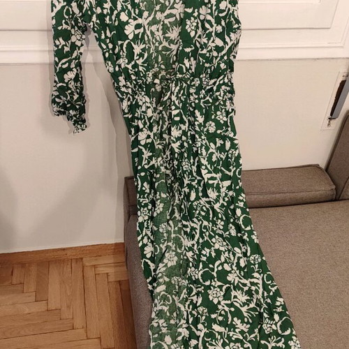 Celestino floral tunic green new with white flowers