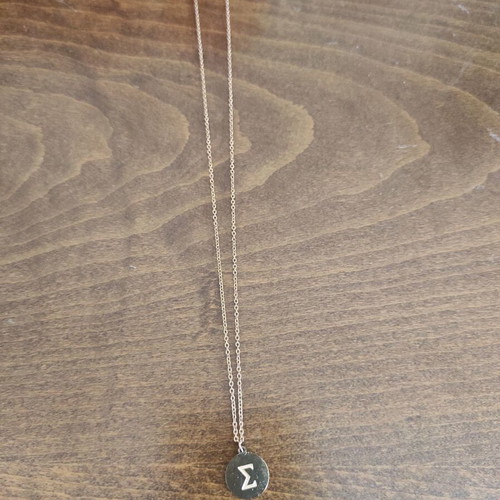 Rose gold necklace with letter Σ new