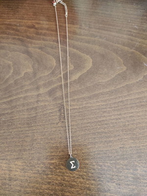 Rose gold necklace with letter Σ new