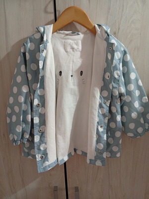 Zara jacket thin for 3-4 years like new, white and blue
