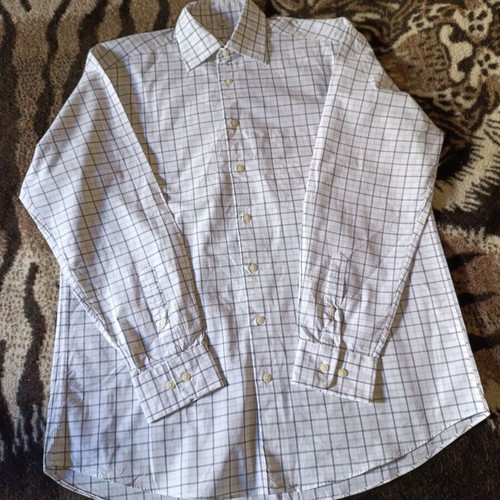 Angelo Litrico men's dress shirt XL, like new, 100% cotton, checked