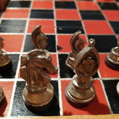 Pampers Chess Set 1981 used, collectible metal pieces