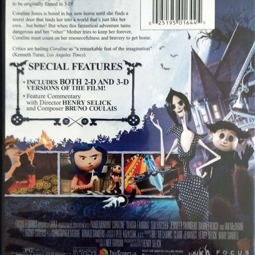 Coraline DVD like new without Greek subtitles