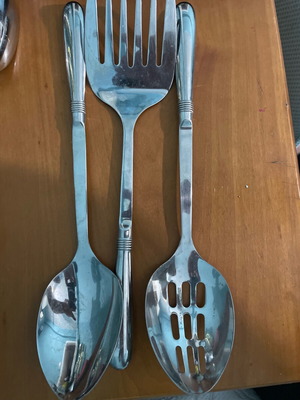 Onedia serving set like new, 3 stainless steel 34 cm