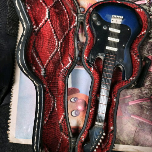 Mini guitar used, decorative with case