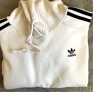 Adidas φούτερ με κουκούλα, ασπρόμαυρο . hooded sweatshirt, black and white Size: 10-12