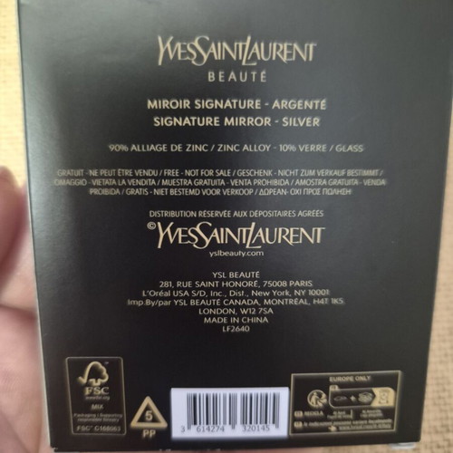 YSL collectible mirror, silver color