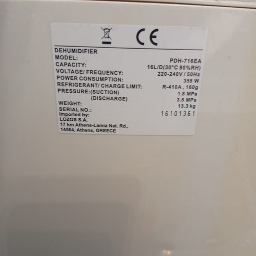 Philco PDH-716EA dehumidifier like new