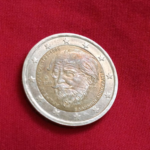 Collectible coin Andreas Kalvos like new, 2 euros