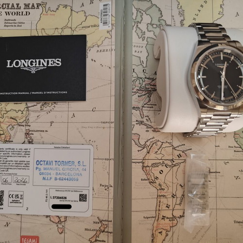 Longines Conquest 38mm black wristwatch